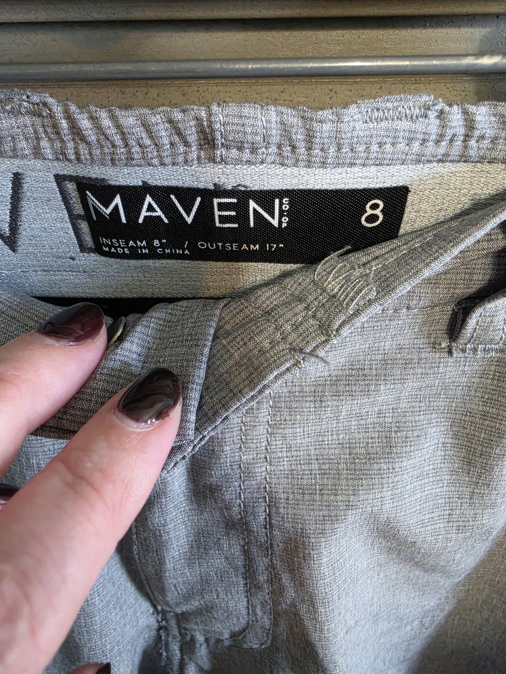 MAVEN CONCEPT Lightweight Gray Casual Pants - Size 8